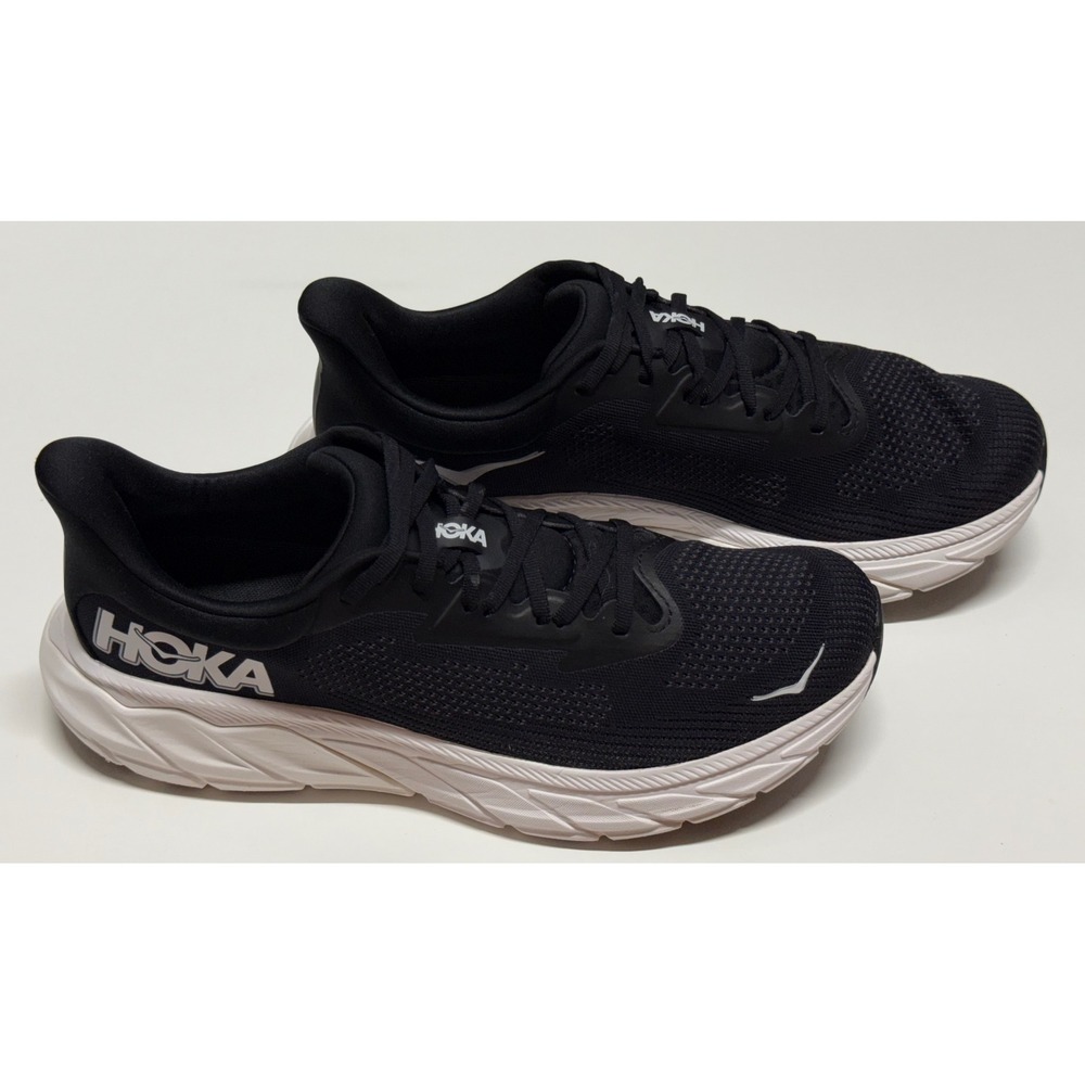 Hoka Arahi 7 Mens Running Shoes Black White Stability Sneakers 1147850 BWHT 11D